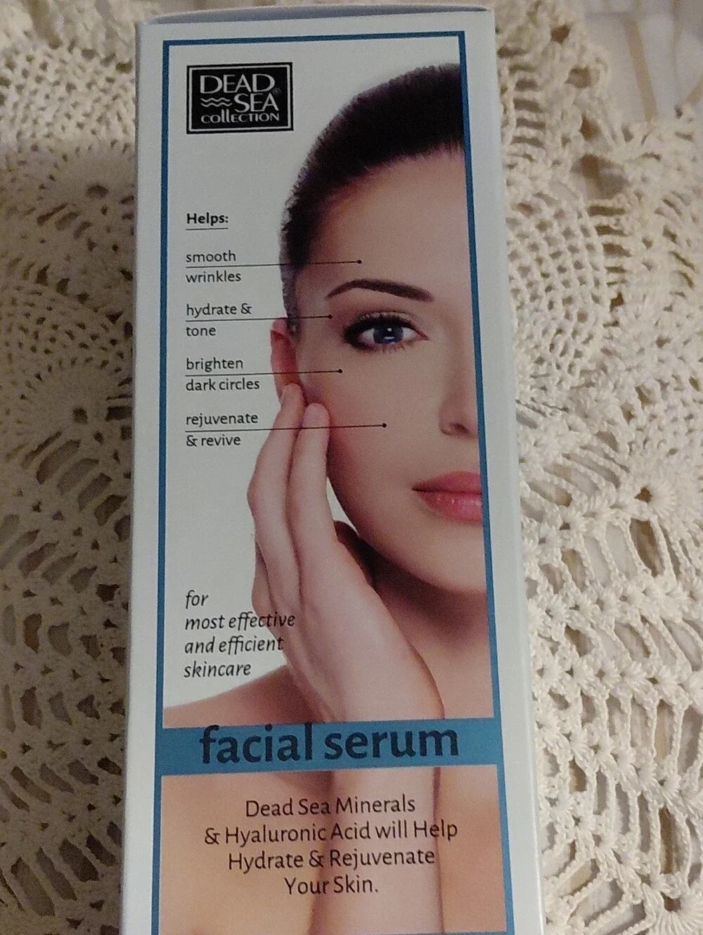Hyaluronic Acid Rejuvenating Facial Serum - White/Blue Dead Sea Minerals.